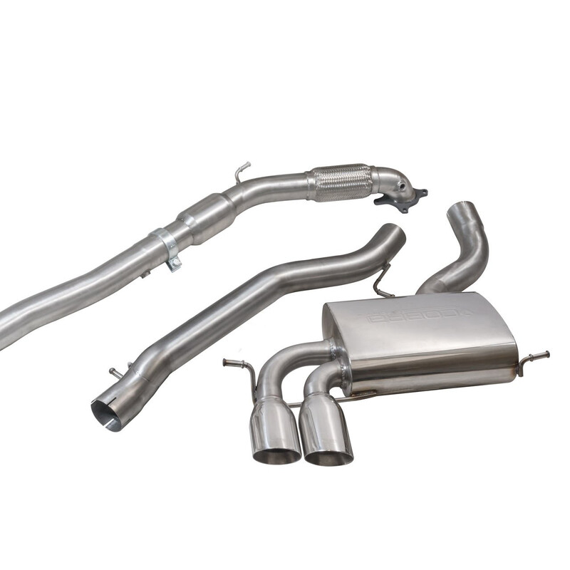 Ligne d'Echappement Complète "Turboback" Cobra pour Audi A3 8P 3 Portes, Quattro, 2.0L TFSI (03-12)