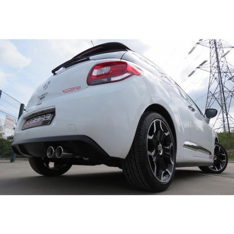 Ligne d'Echappement "Catback" Cobra pour Citroen DS3 1.6L THP