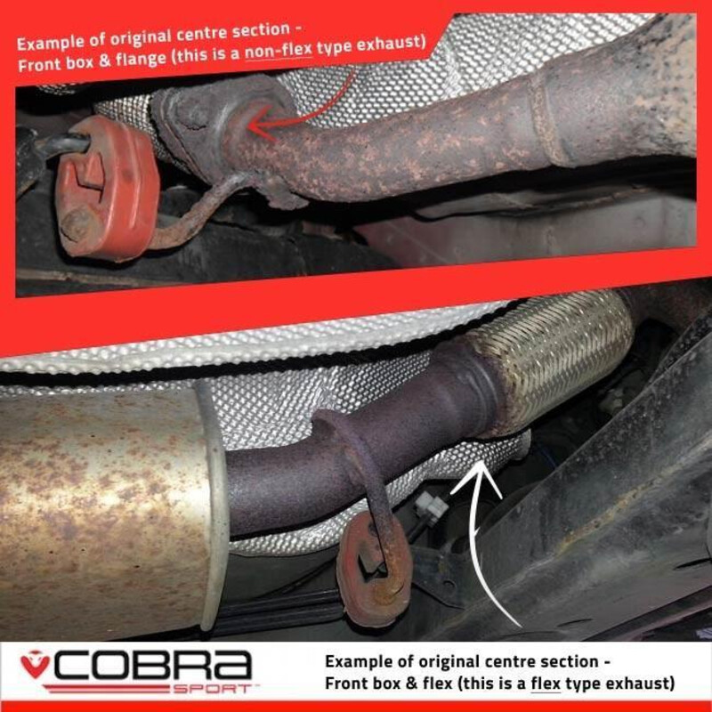 Ligne d'Echappement "Catback" Cobra pour Ford Fiesta 1.2, 1.4 & 1.6L MK7 (Zetec)