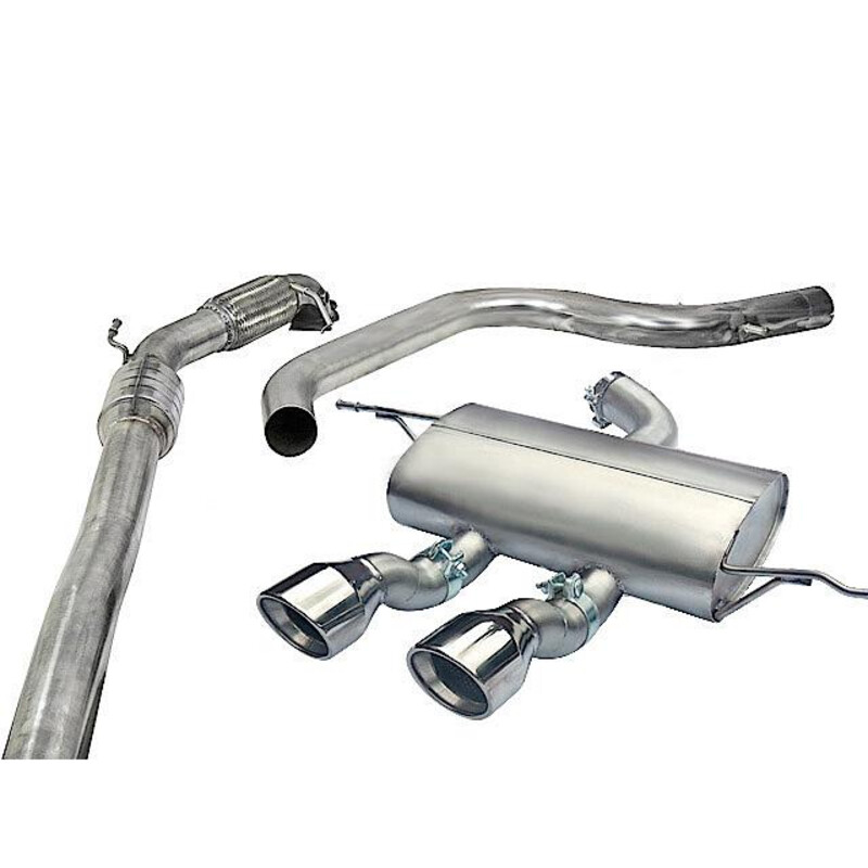 Ligne d'Echappement Complète "Turboback" Cobra pour Seat Leon Cupra R 1P 2.0L TFSI (10-12)