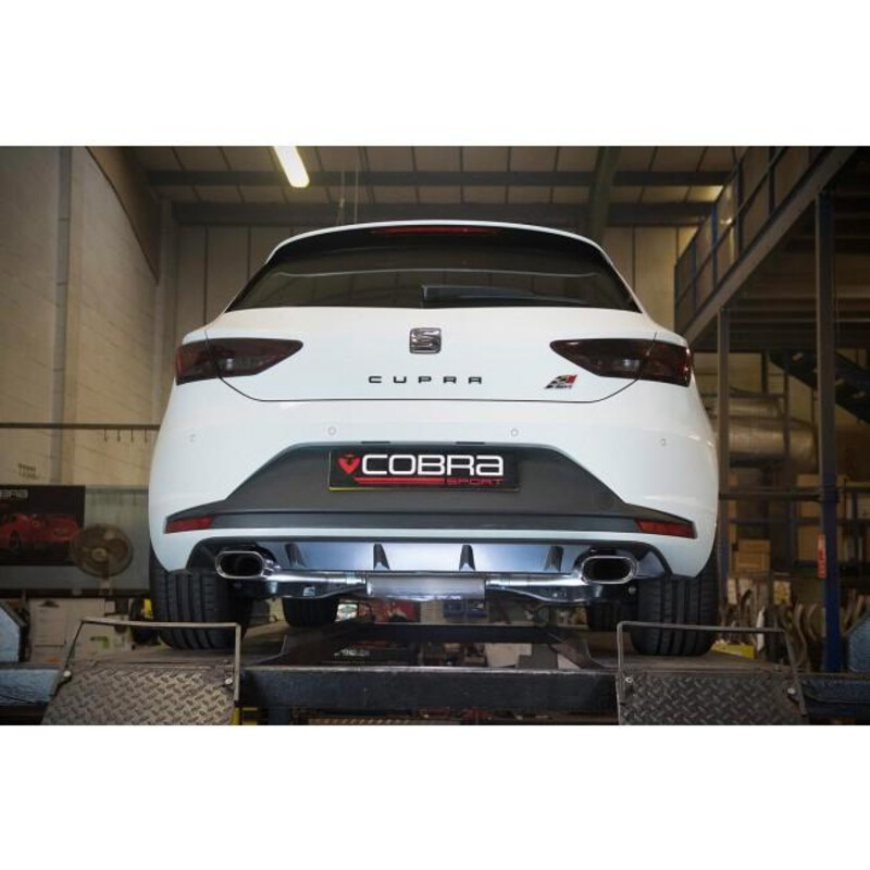 Ligne d'Echappement Complète "Turboback" Cobra pour Seat Leon Cupra 5F 280 à 300 ch, sans FAP (14-18)