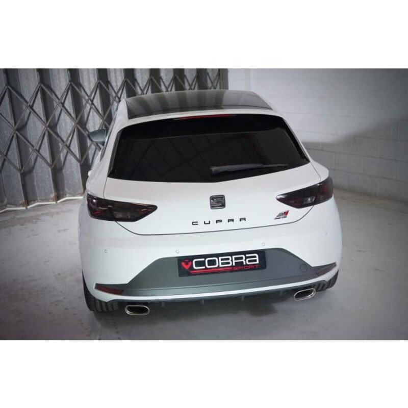 Ligne d'Echappement Complète "Turboback" Cobra pour Seat Leon Cupra 5F 280 à 300 ch, sans FAP (14-18)