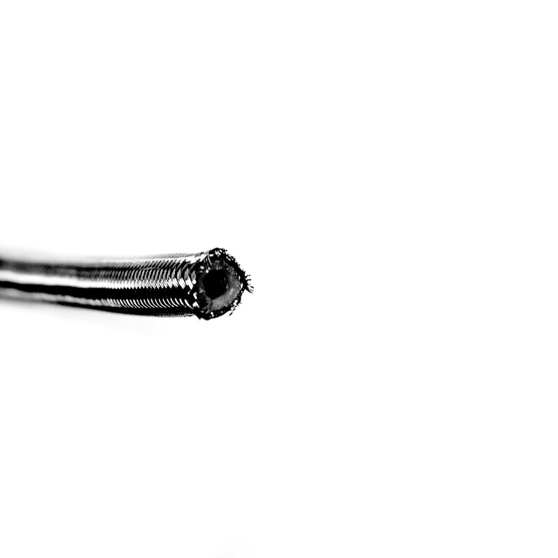 Durite Dash 3 au mètre (Téflon & Inox Tressé Gaine Noire)
