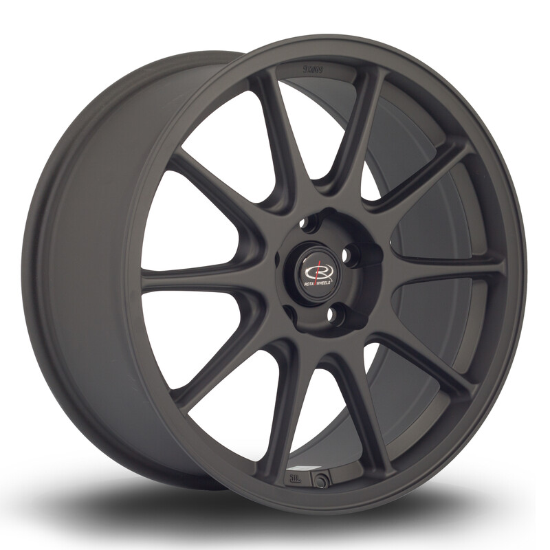 Jante Rota Strike 18x8.5" 5x114.3 ET44, Noir Satiné