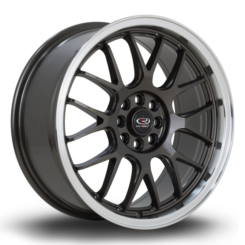 Jante Rota MXR 17x7.5" 4x100/108 ET40, Gunmetal, Rebord Poli