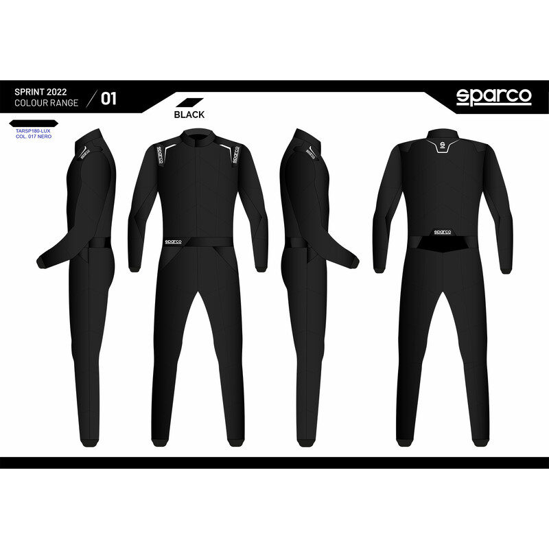 Combinaison Sparco Sprint Noire (FIA 8856-2018)