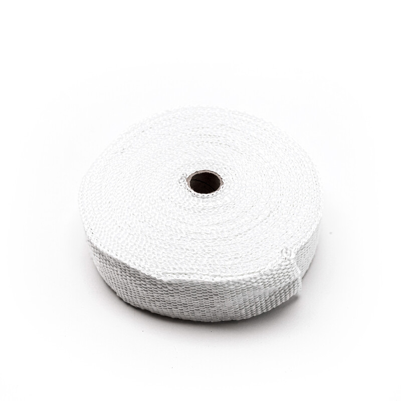 Bandelette Isolante Echappement Blanche (15m x 50mm) + Colliers Inox