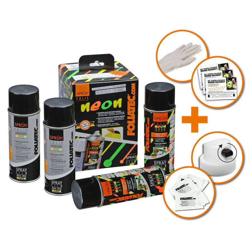 Kit Film en Spray Foliatec Orange Fluo (2 x 400 mL + Apprêt)