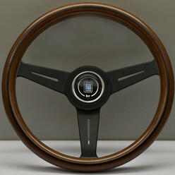 Volant Nardi Classic ND33, Bois, Branches Noires, Tulipé 40 mm