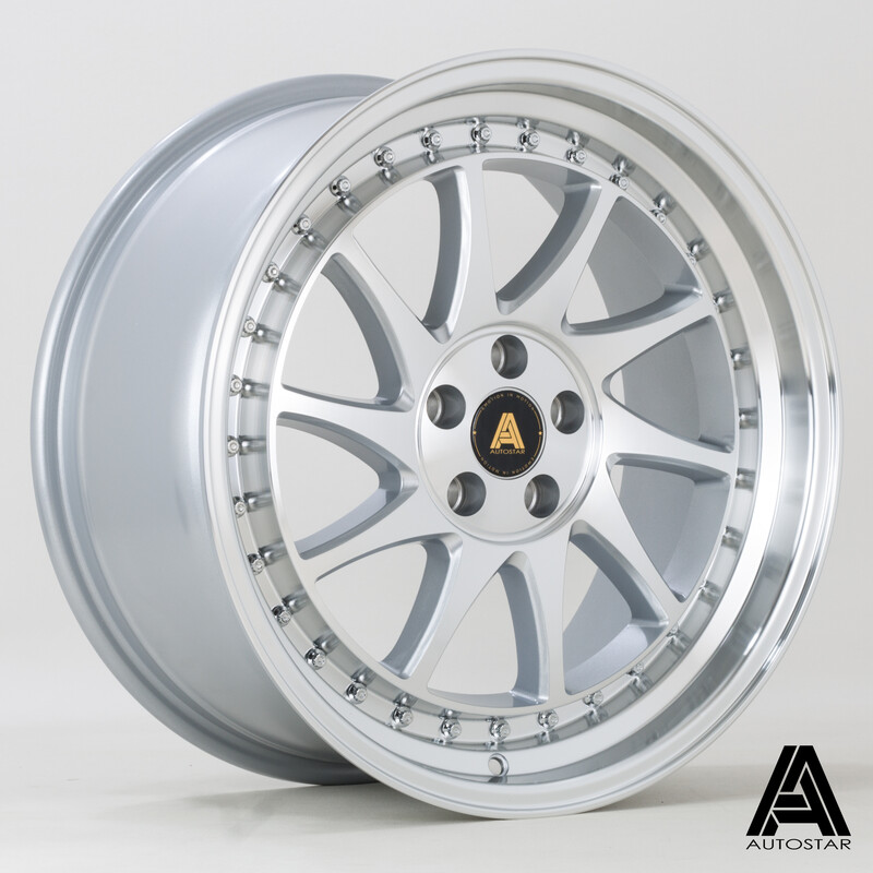 Jante Autostar Vader 18x8.5" 5x100 ET35, Gris Argenté