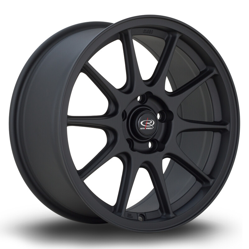 Jante Rota Strike 17x8" 5x114.3 ET42, Noir Mat