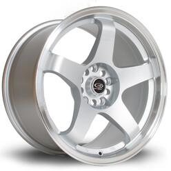 Jante Rota GTR 17x9.5" 5x114.3 ET30, Gris Argenté