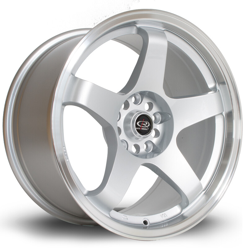 Jante Rota GTR 17x9.5" 5x114.3 ET30, Gris Argenté