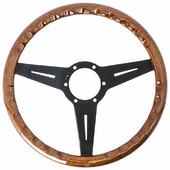 Volant Nardi Classic ND34 Bois, Branches Noires, Tulipé 25 mm
