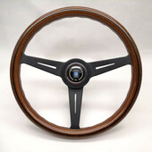 Volant Nardi Classic ND36 Bois, Branches Noires, Tulipé 25 mm