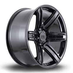 Jante Rota Surge 20x9" 6x139.7 ET10, Noir Brillant