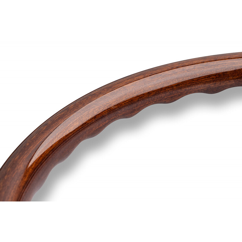 Volant Momo Indy Heritage Tulipé (37 mm), Bois, Branches Noires - 35 cm