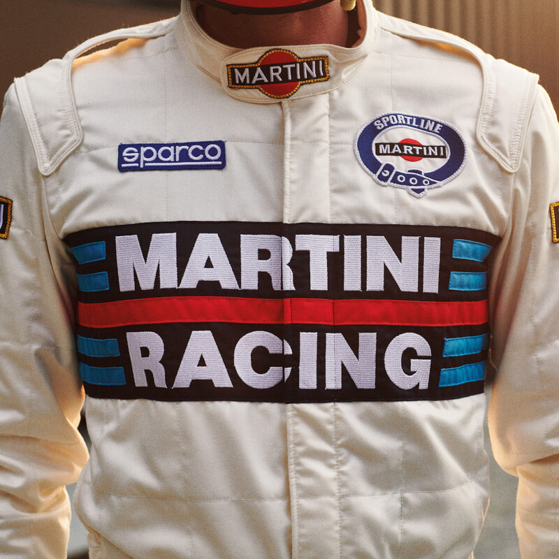 Combinaison Sparco R567 Martini Racing Replica Blanche (FIA 8856-2018)