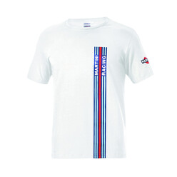 T-Shirt à Rayures Sparco Martini Racing Blanc