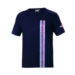 T-Shirt à Rayures Sparco Martini Racing Bleu