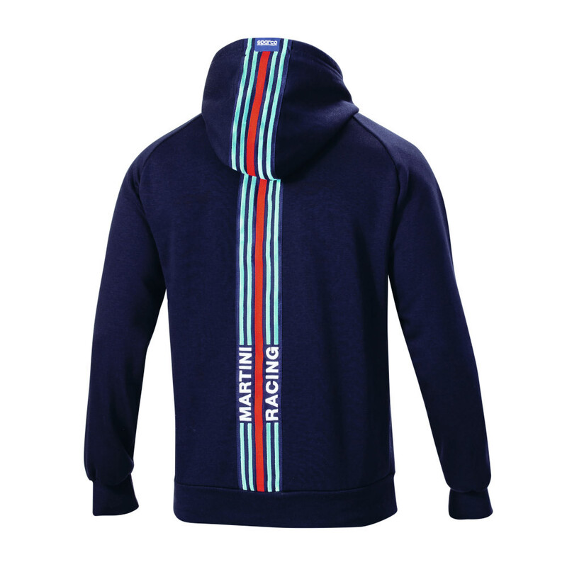 Sweat à Capuche Rayé Sparco Martini Racing Bleu