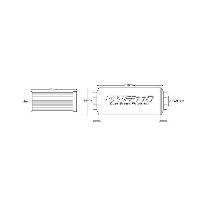 Filtre à Essence Universel Deatschwerks 100 Microns (Dash 8)