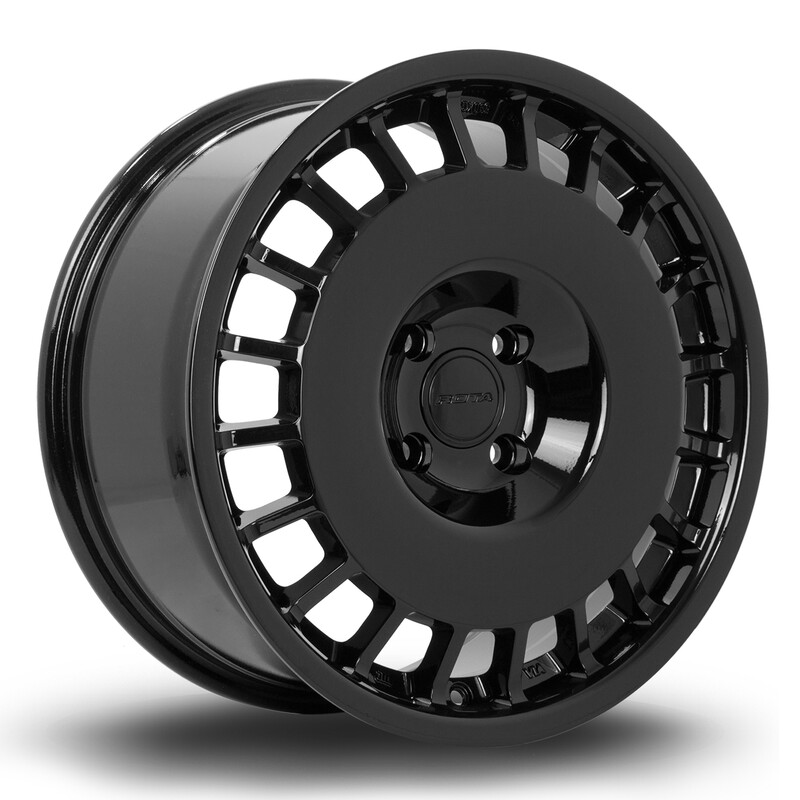 Jante Rota D154 17x8" 4x108 ET42, Noir Brillant