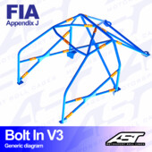 Arceau 6 Points à Boulonner AST Rollcages V3 pour Datsun 280Z - FIA