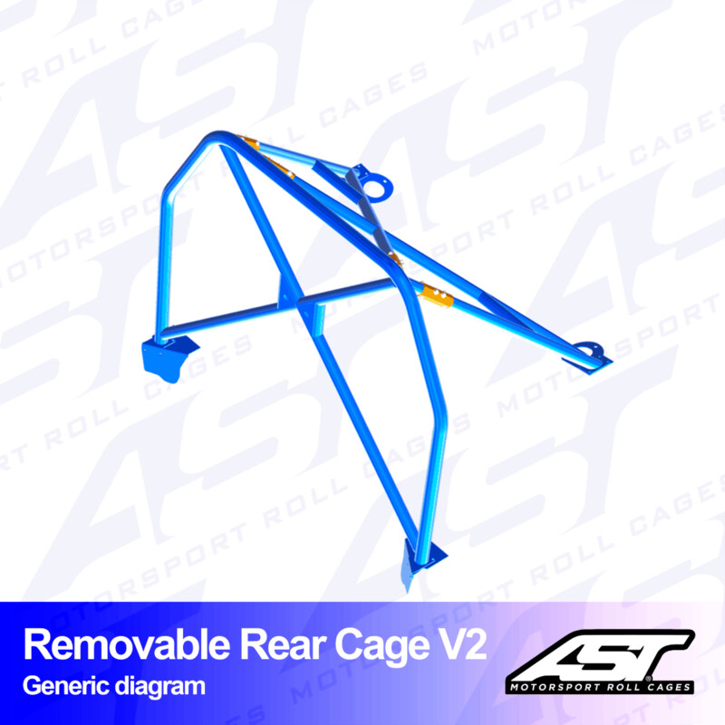 Demi-Arceau à Boulonner AST Rollcages V2 Démontable pour Ford Fiesta MK3 - 3 Portes