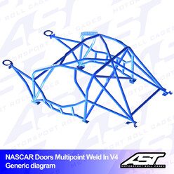 Arceau 10 Points à Souder AST Rollcages V4 Nascar pour BMW Série 1 E82 (Coupé)