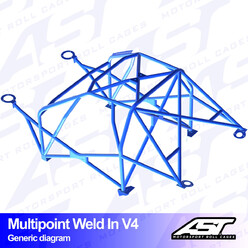 Arceau 10 Points à Souder AST Rollcages V4 pour Audi A3 8L - 3 Portes, Traction