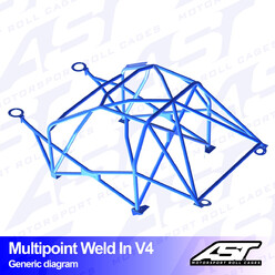 Arceau 10 Points à Souder AST Rollcages V4 pour BMW E46 Compact