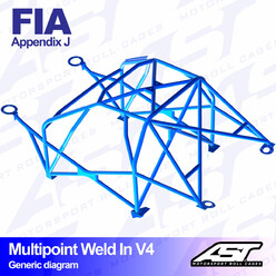 Arceau 10 Points à Souder AST Rollcages V4 pour Fiat Panda - FIA