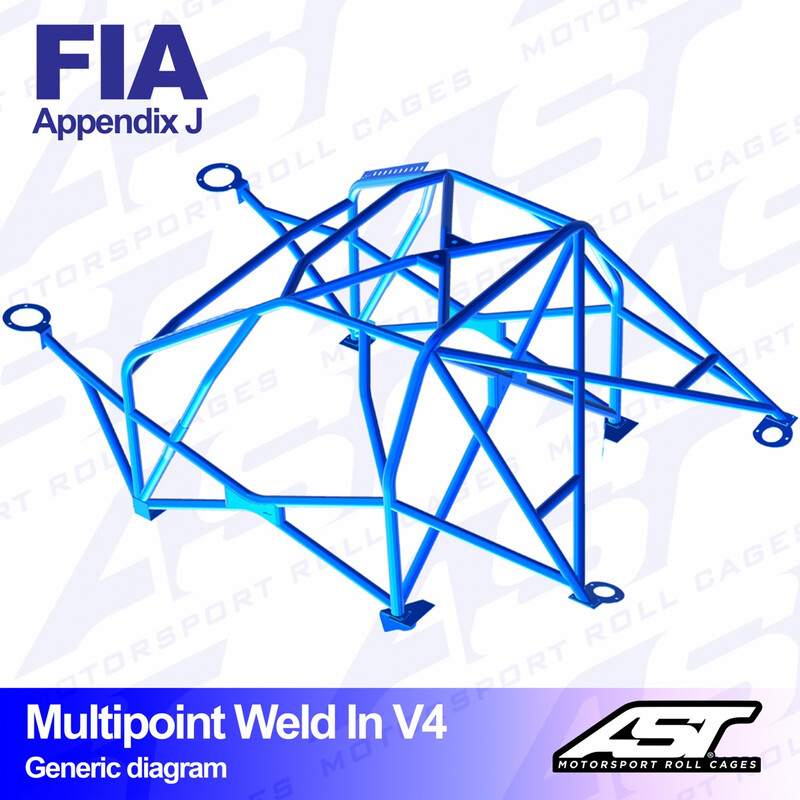 Arceau 10 Points à Souder AST Rollcages V4 pour Opel Corsa B - FIA
