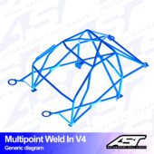 Arceau 10 Points à Souder AST Rollcages V4 pour Opel Corsa E