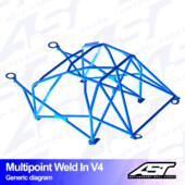 Arceau 10 Points à Souder AST Rollcages V4 pour Opel Corsa E