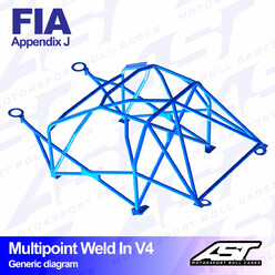 Arceau 10 Points à Souder AST Rollcages V4 pour Peugeot 306 - FIA