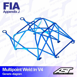 Arceau 10 Points à Souder AST Rollcages V4 pour Seat Leon 1P - FIA