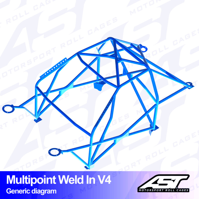 Arceau 10 Points à Souder AST Rollcages V4 pour VW Golf 4 - 3 Portes (4 Motion)