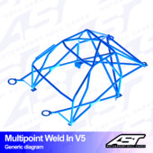 Arceau 10 Points à Souder AST Rollcages V5 pour Mazda RX-7 FD