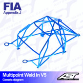 Arceau 10 Points à Souder AST Rollcages V5 pour Mitsubishi Lancer Evo 10 (X) - FIA