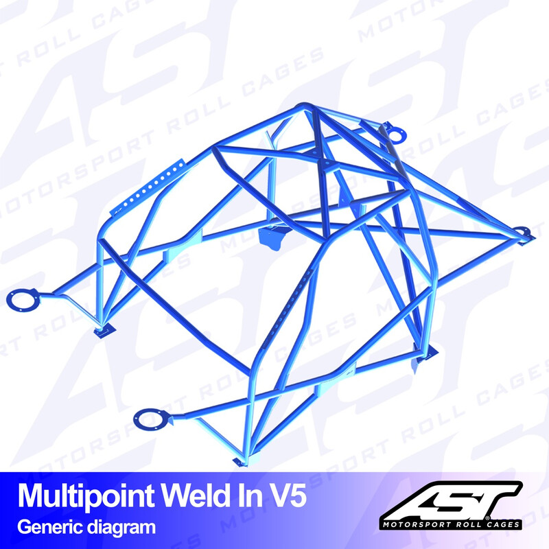 Arceau 10 Points à Souder AST Rollcages V5 pour Renault 19 4 Portes