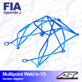Arceau 10 Points à Souder AST Rollcages V3 pour BMW Série 3 E90 (Berline) - FIA