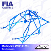 Arceau 10 Points à Souder AST Rollcages V3 pour VW Golf 3 - 5 Portes - FIA