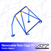 Demi-Arceau à Boulonner AST Rollcages V1 Démontable pour Audi S3 8V - 4 Portes, Quattro