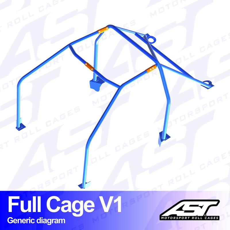 Arceau 6 Points à Boulonner AST Rollcages V1 pour Fiat Uno