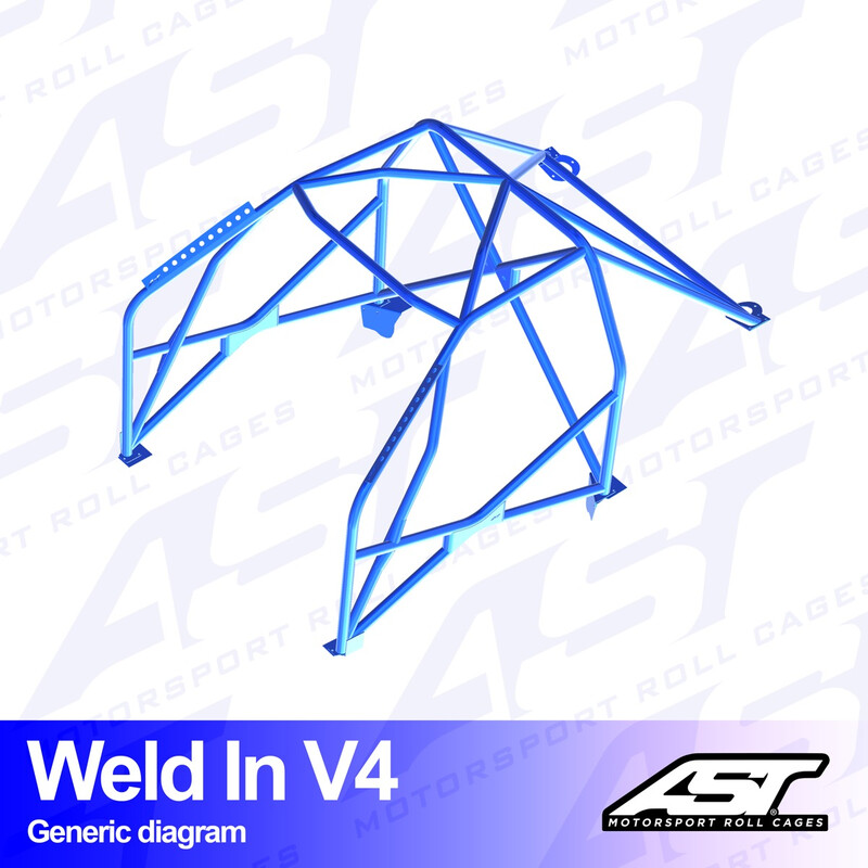 Arceau 8 Points à Souder AST Rollcages V4 pour Audi A3 8V - 4 Portes, Quattro