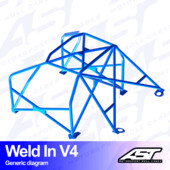 Arceau 8 Points à Souder AST Rollcages V4 pour Audi S4 B5 Avant (Quattro) - FIA