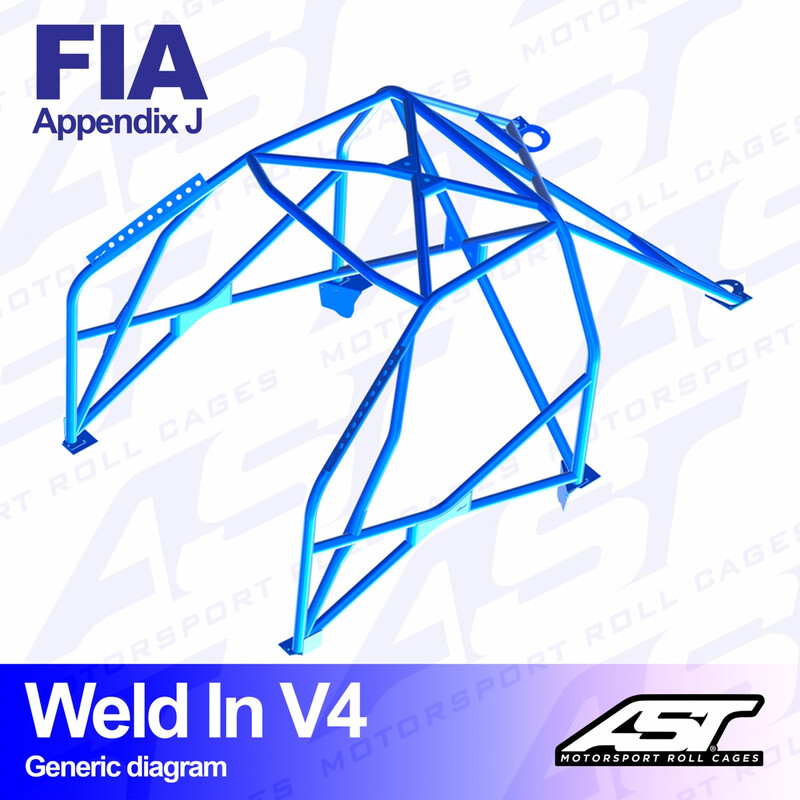 Arceau 8 Points à Souder AST Rollcages V4 pour Audi S4 B5 Berline (Quattro) - FIA