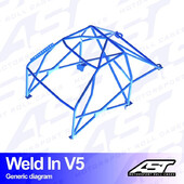 Arceau 8 Points à Souder AST Rollcages V5 pour BMW Série 1 F20 (5 Portes)